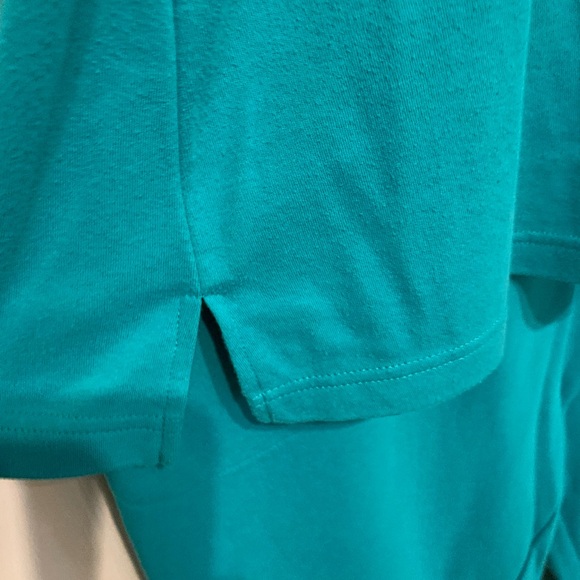 Quacker Factory 2-Piece Teal Cropped Set - Picture 4 of 10